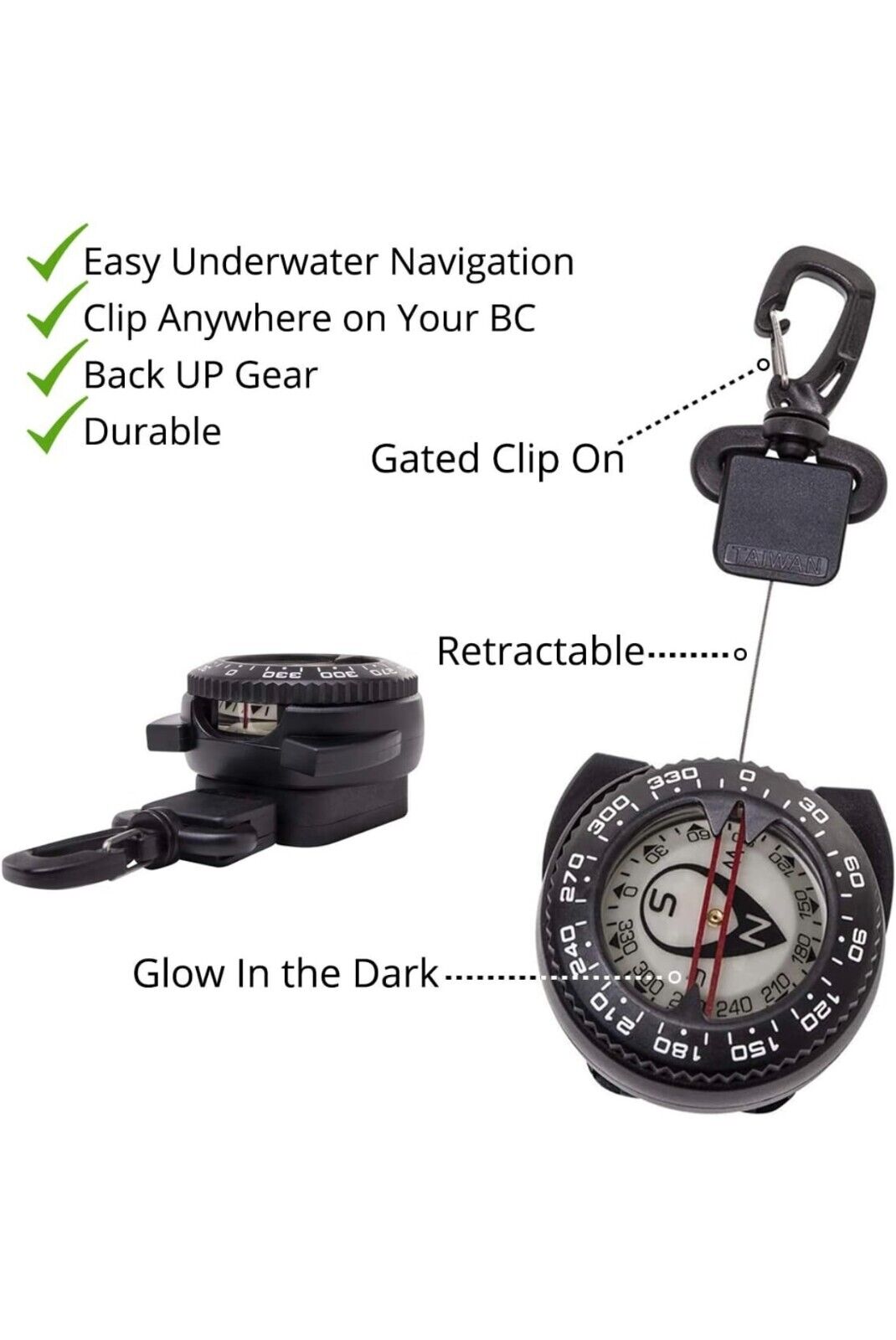 Trident Oil Filled Compass - Precision Navigation for Outdoor Adventures