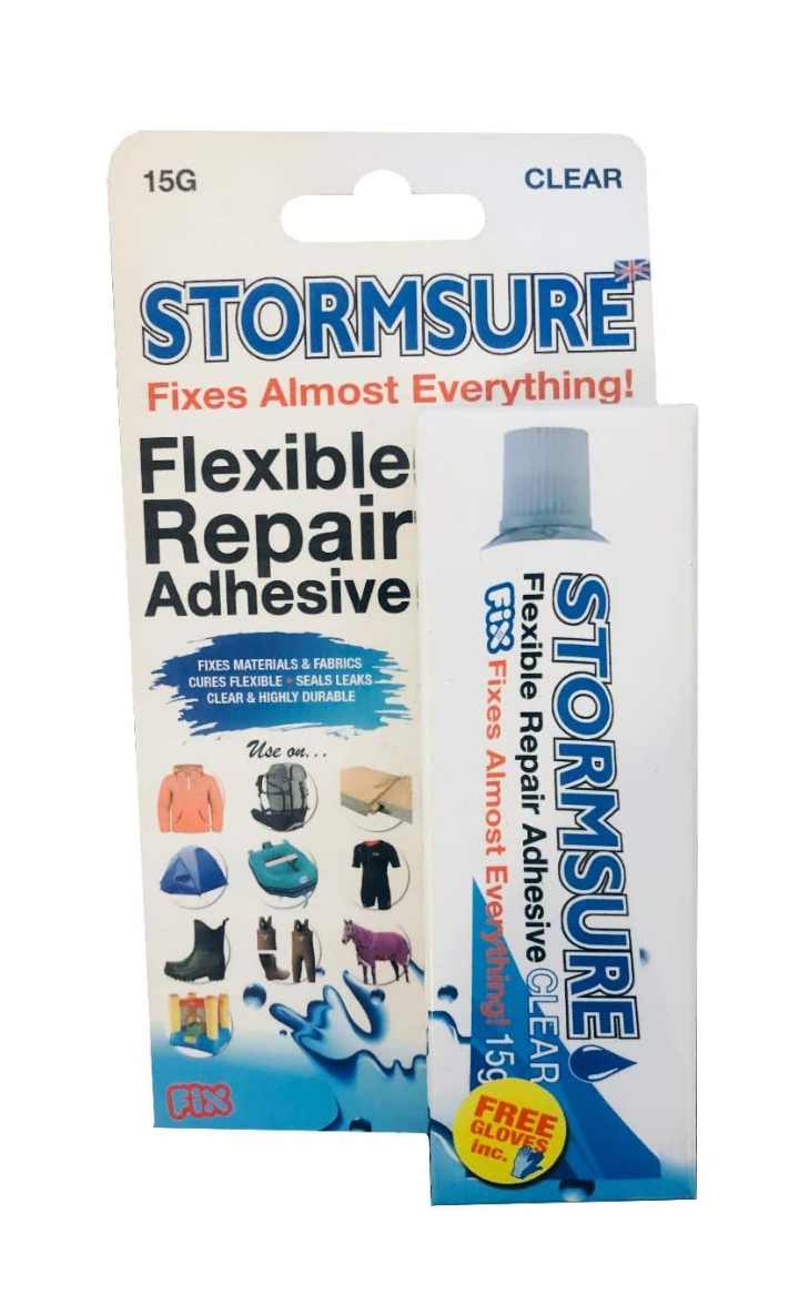 Stormsure Clear Flexible Repair Adhesive Glue for Shoes, Wetsuit, & More