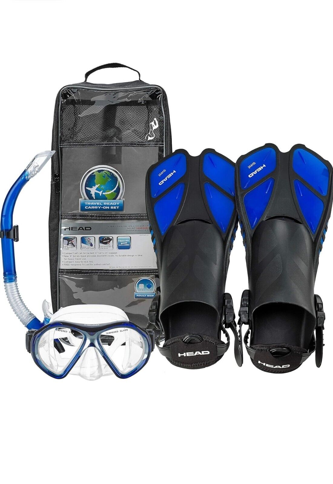 HEAD XRay Sailor Splash Quest Travel Snorkeling Set