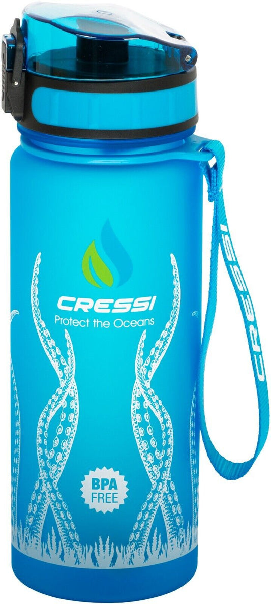 Cressi H2O Frosted: Tritan Water Bottle with Leak-Proof Cap for On the Go Hydrat