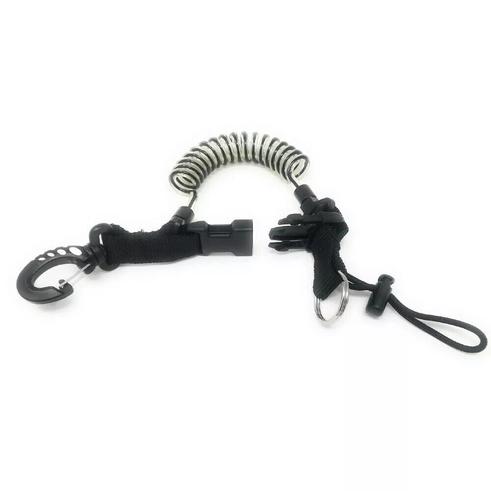 Quick Release Coil Lanyard with Buckle