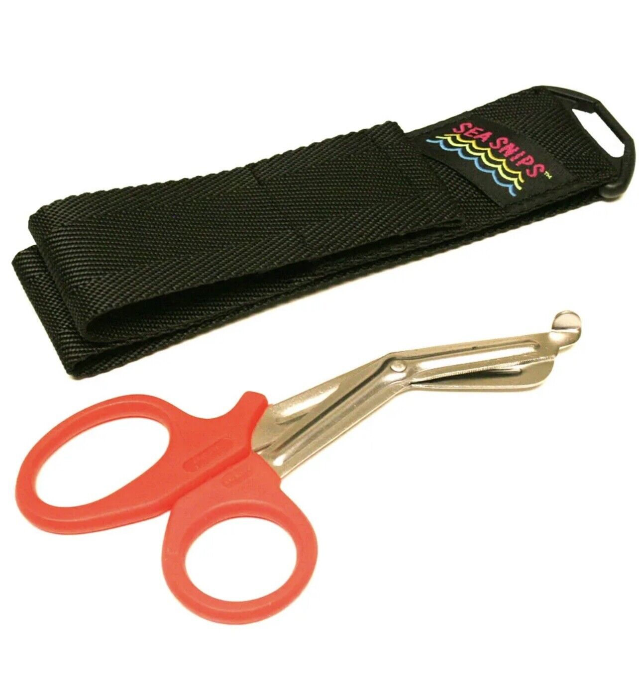 Heavy Duty EMT Scuba Dive Scissors with Nylon Sheath & D-Ring