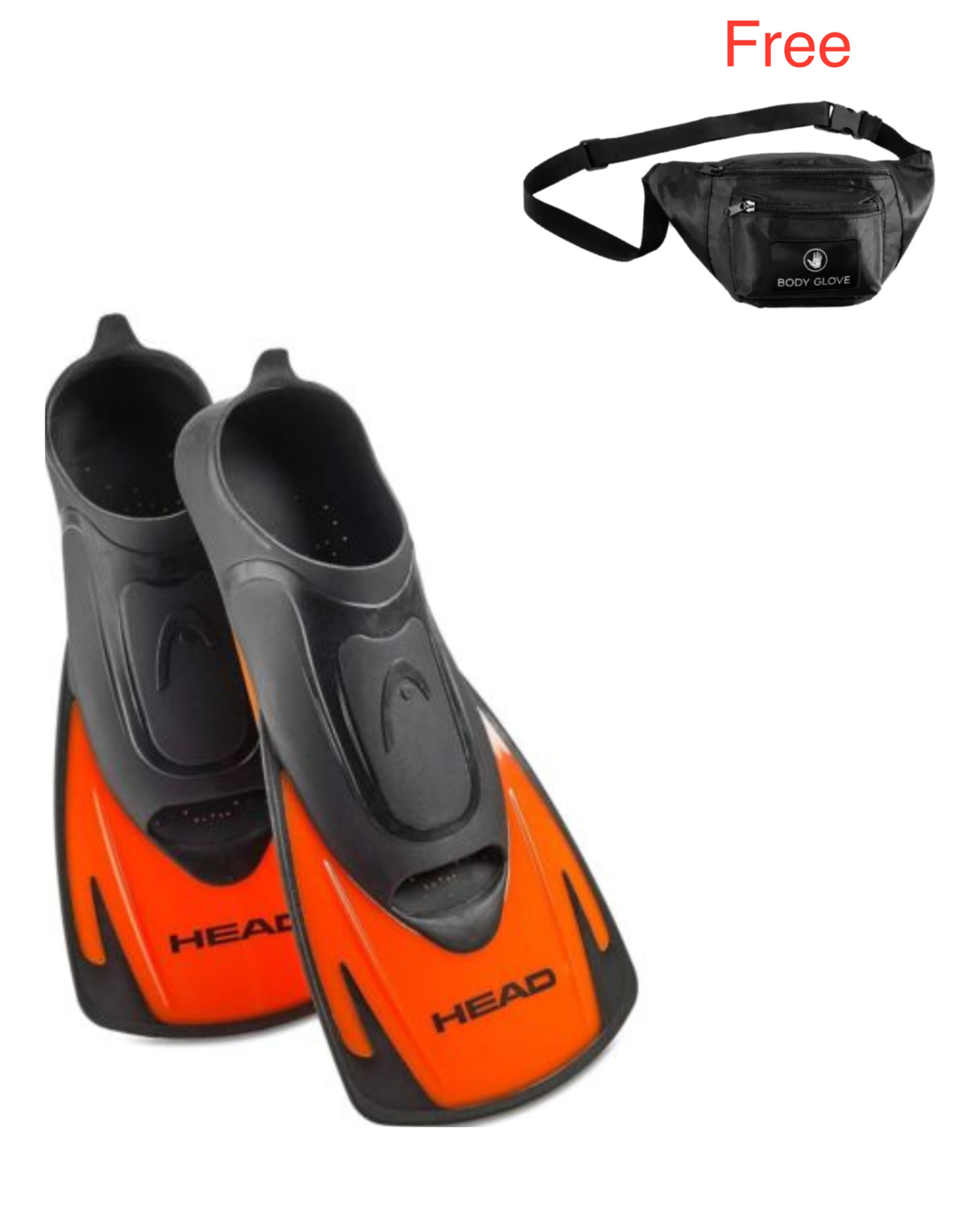 HEAD Energy Swim Fins with FREE Body Glove Fanny Pack