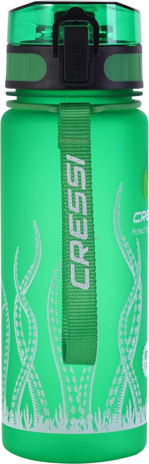 Cressi H2O Frosted: Tritan Water Bottle with Leak-Proof Cap for On the Go Hydrat