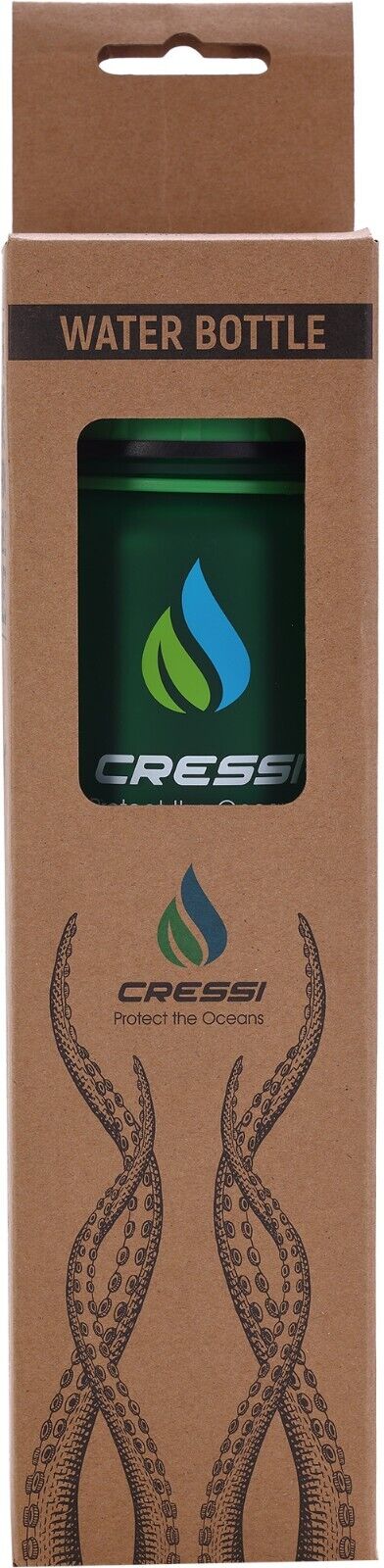 Cressi H2O Frosted 1L Practical Tritan Bottle, BPA-Free, Fits Cup Holders