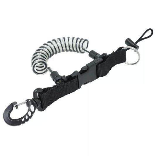 Quick Release Coil Lanyard with Buckle