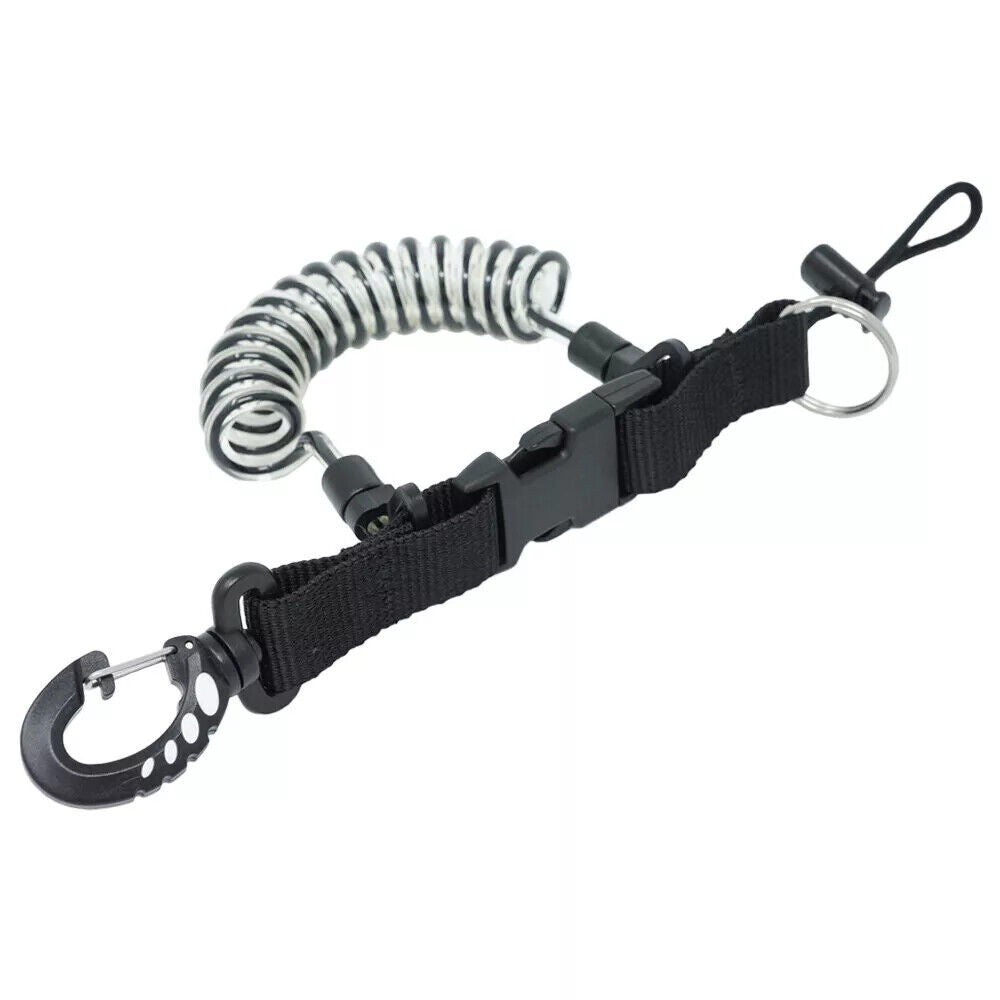 Quick Release Coil Lanyard with Buckle