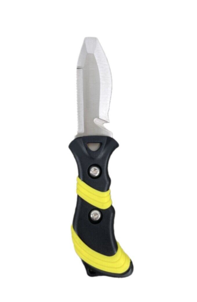 Trident 3-Inch Stainless Steel BCD Dive Knife with Blunt Tip & Hose Mount Sheath