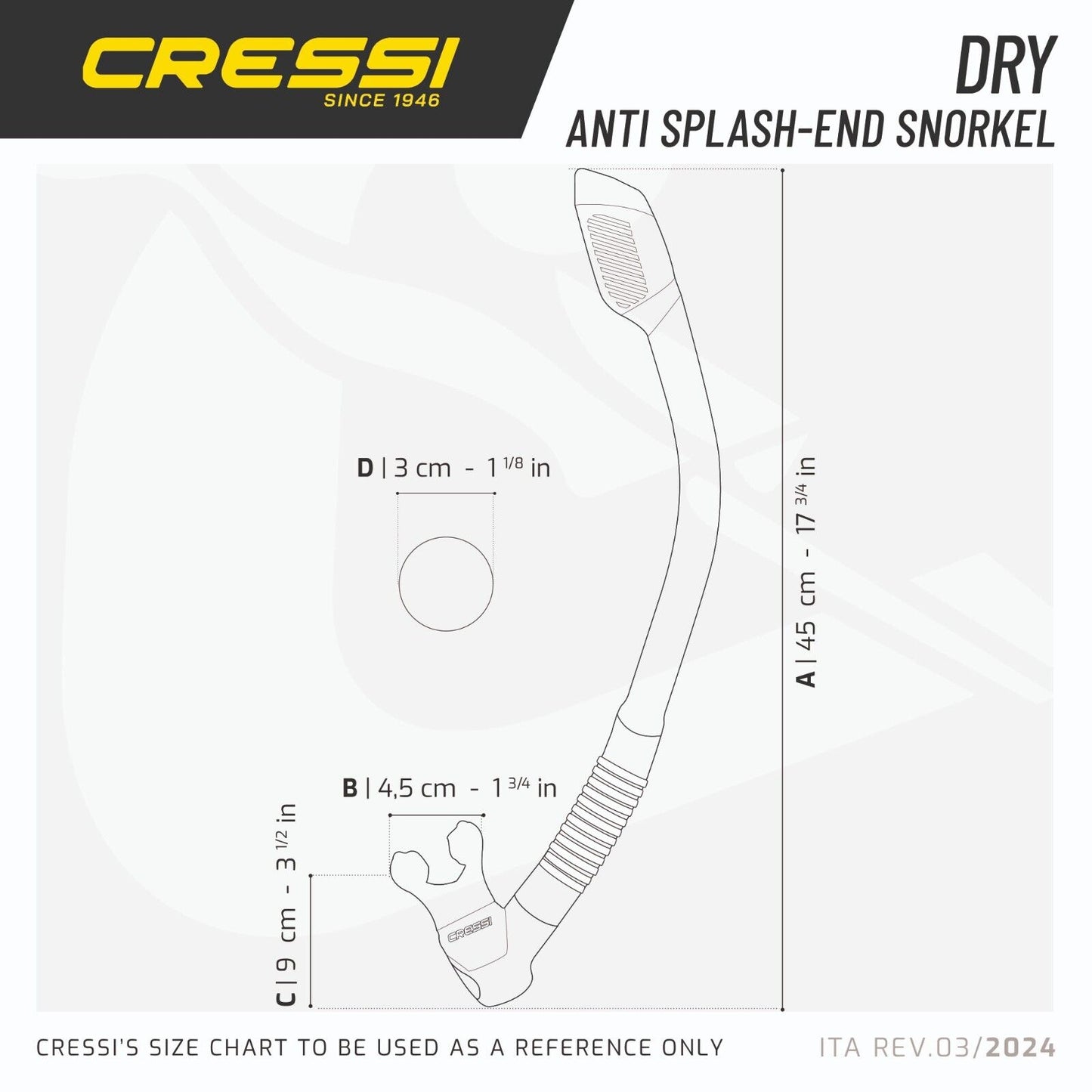 Cressi Supernova Dry Snorkel