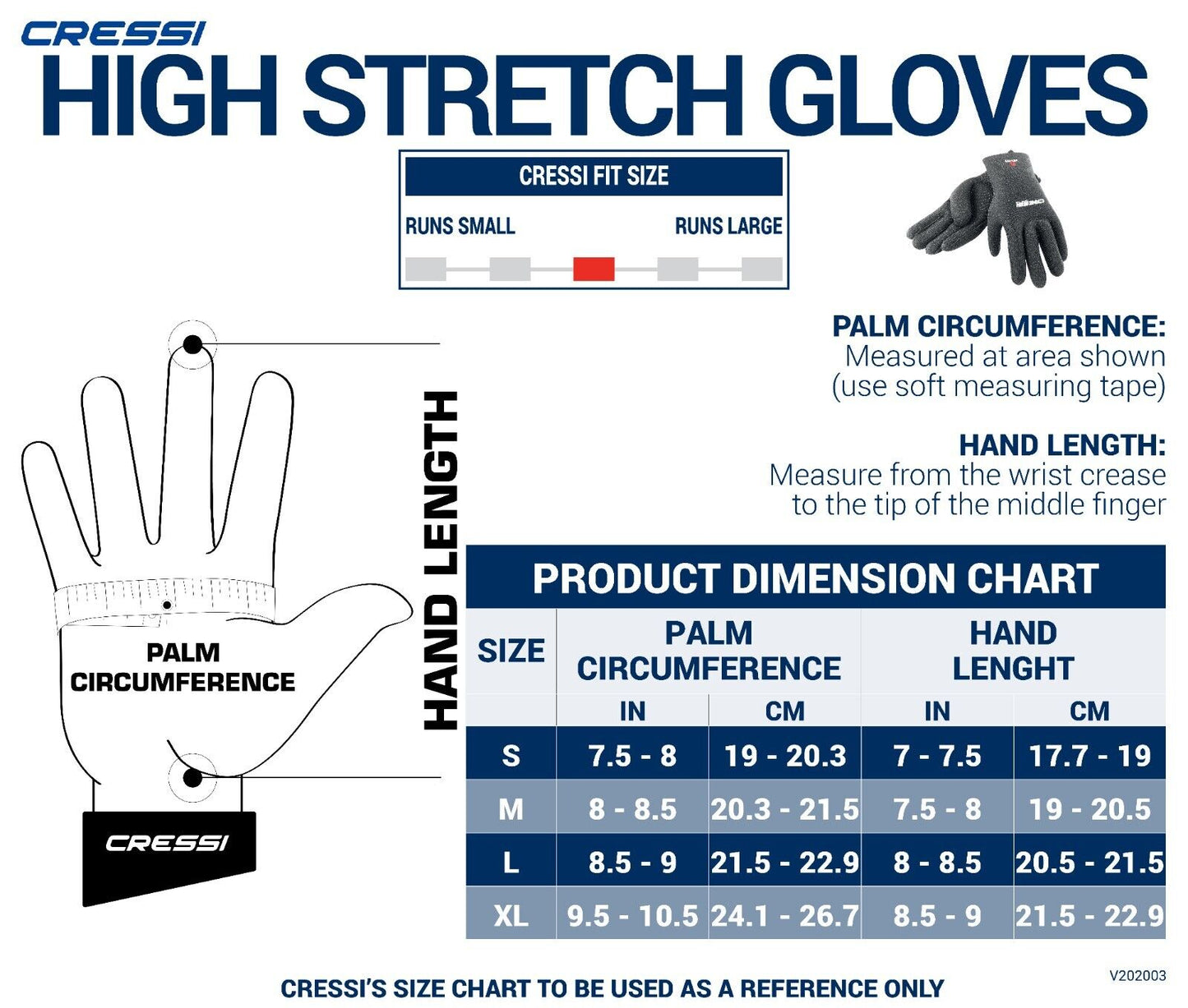 Cressi High Stretch Gloves 2.5mm - Soft Neoprene, Non-Slip Grip & Easy to Put On