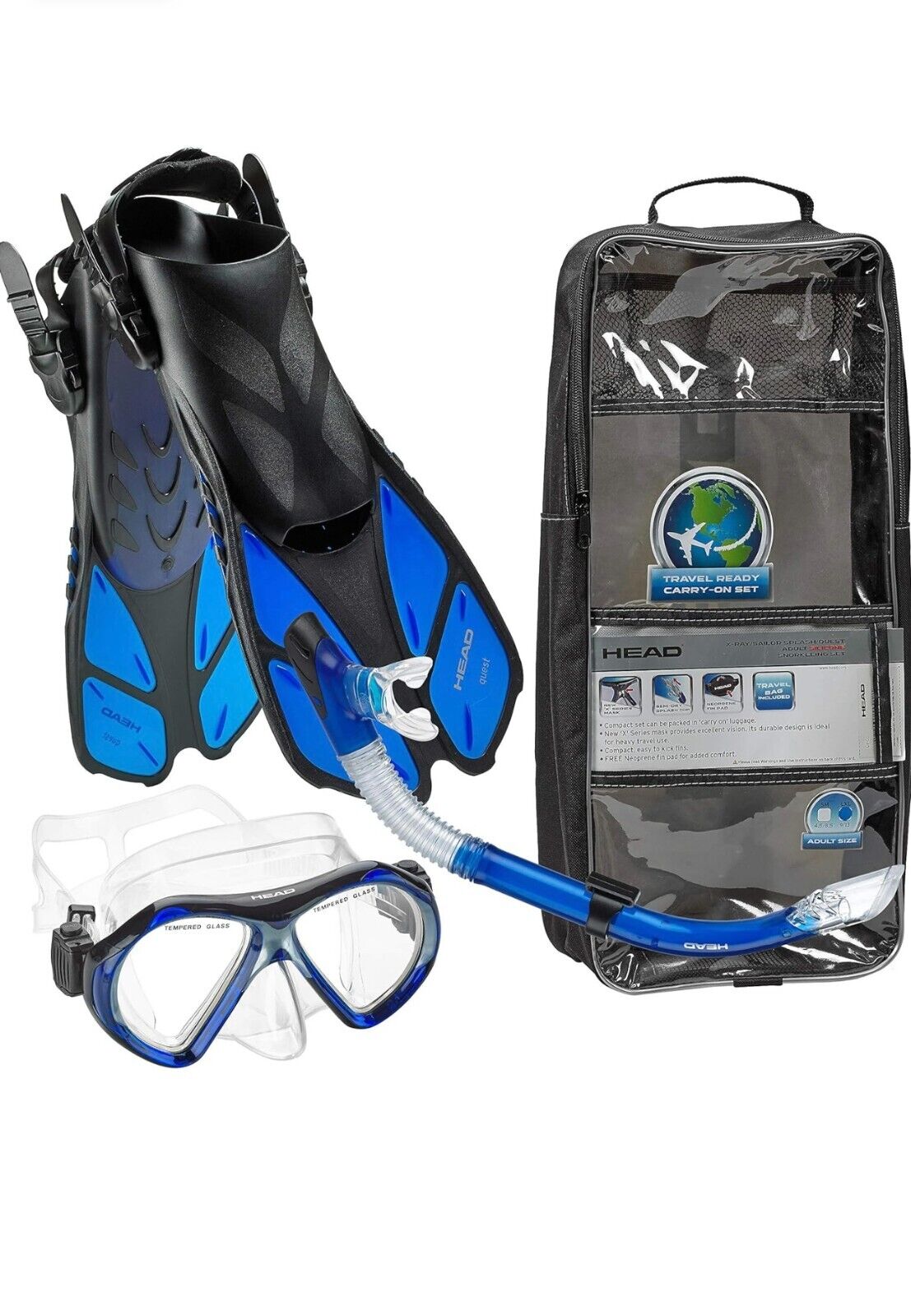 HEAD XRay Sailor Splash Quest Travel Snorkeling Set