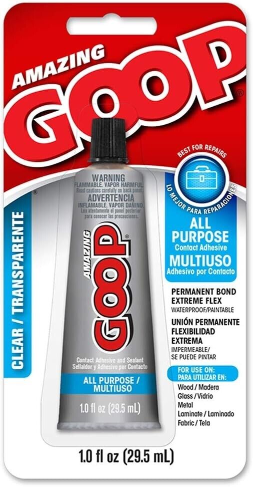 Amazing GOOP Glue - 1.0 fl oz, Waterproof Adhesive & Sealant for Repairs & Craft