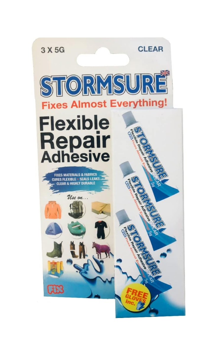 Stormsure Clear Flexible Repair Adhesive Glue for Shoes, Wetsuit, & More