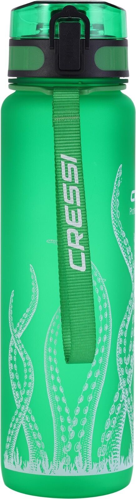 Cressi H2O Frosted 1L Bottle Tritan, BPA-Free & Click Open Cap
